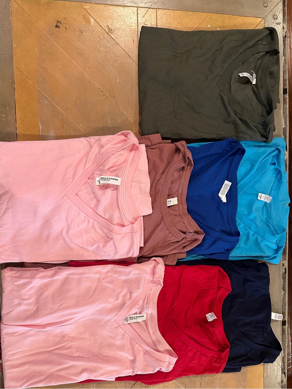 Bella+Canvas Airlume Jersey blank tee bundle